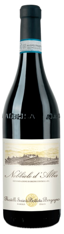 Serio & Battista Borgogno Nebbiolo d'Alba 2017 Front Bottle Shot