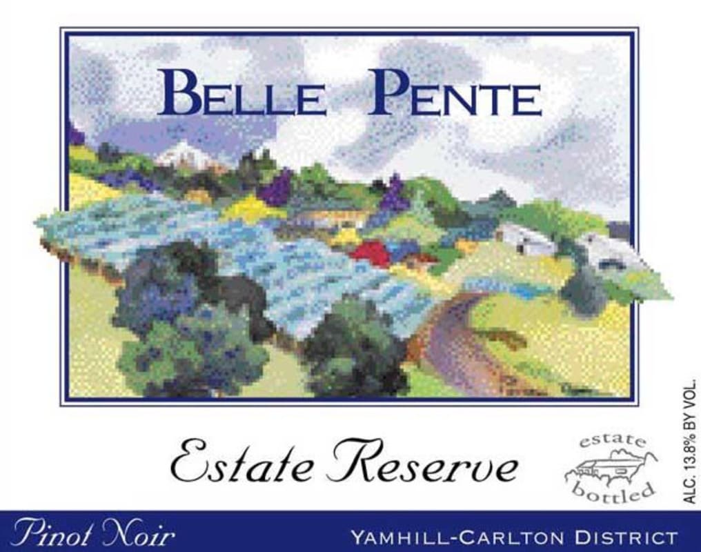 Belle Pente Estate Reserve Pinot Noir 2006 Front Label
