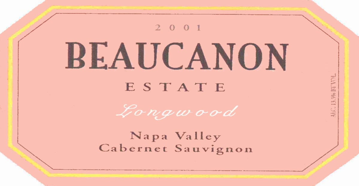 Beaucanon Longwood Ranch Vineyard Cabernet Sauvignon 2001 Front Label