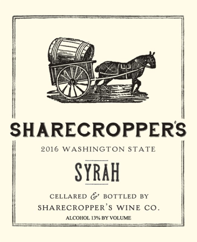 Sharecropper's Syrah 2016 Front Label