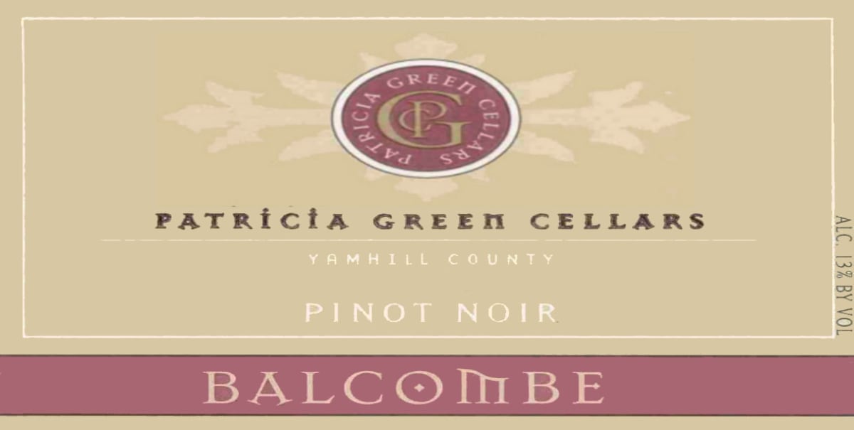 Patricia Green Balcombe Pinot Noir 2002 Front Label