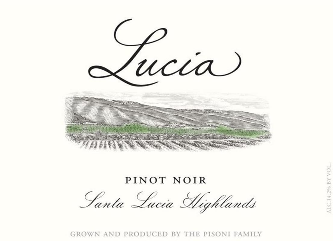 Lucia Vineyards Santa Lucia Highlands Pinot Noir 2015 Front Label