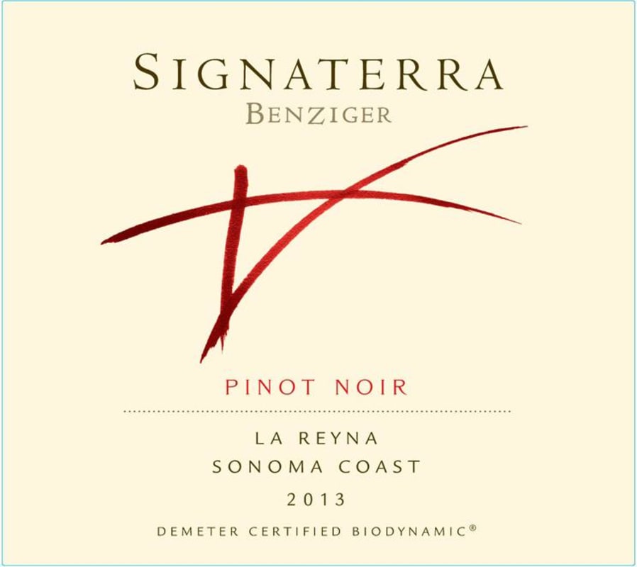 Benziger La Reyna Pinot Noir 2013 Front Label