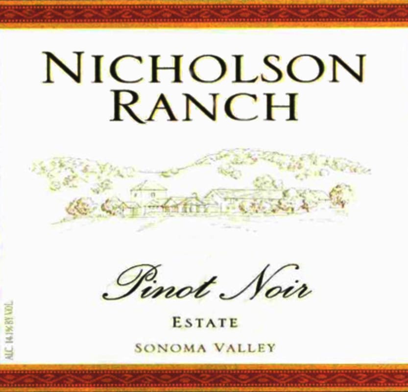 Nicholson Ranch Estate Pinot Noir 2008 Front Label