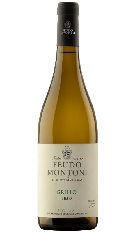 Feudo Montoni Grillo Timpa 2023 Front Bottle Shot