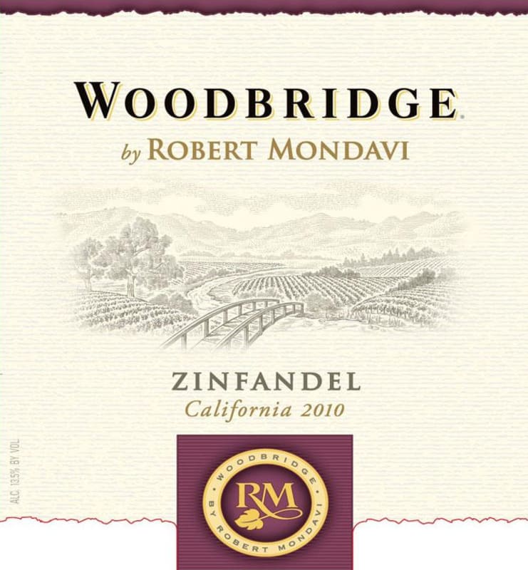 Woodbridge Zinfandel 2010 Front Label