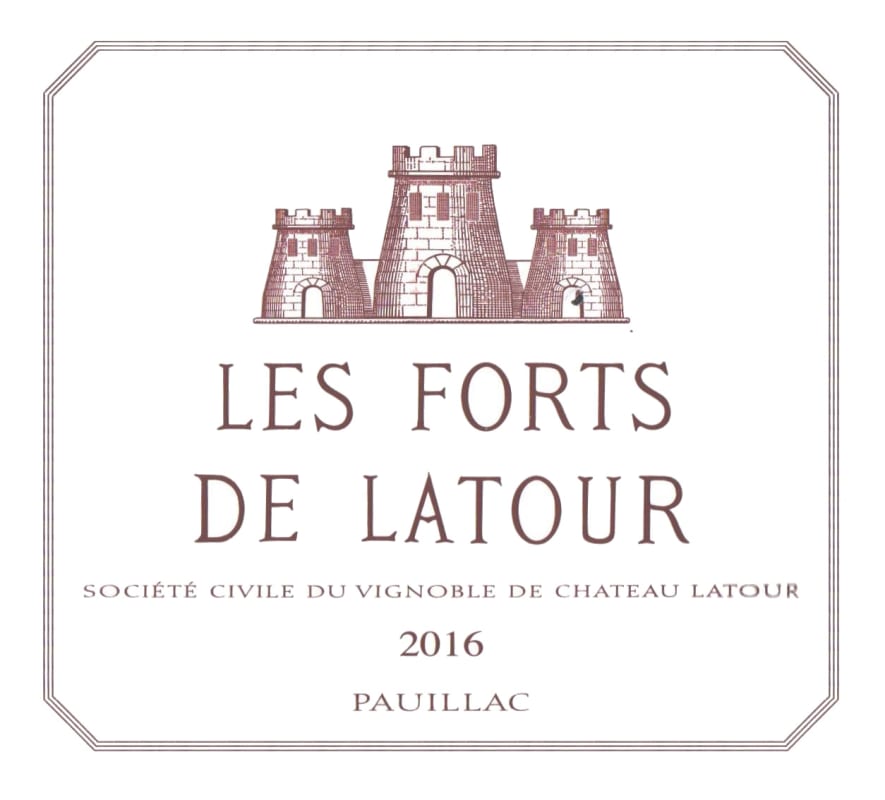 Chateau Latour Les Forts de Latour (6 Liter Bottle) 2016 Front Label