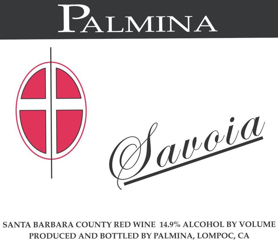 Palmina Savoia Red 2012 Front Label