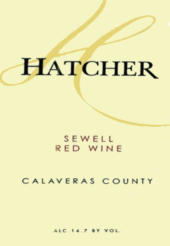 Hatcher Winery Sewell 2013 Front Label
