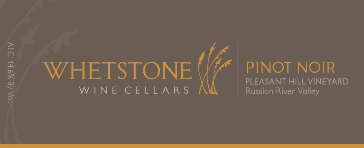 Whetstone Wine Cellars Pleasant Hill Vineyard Pinot Noir 2015 Front Label