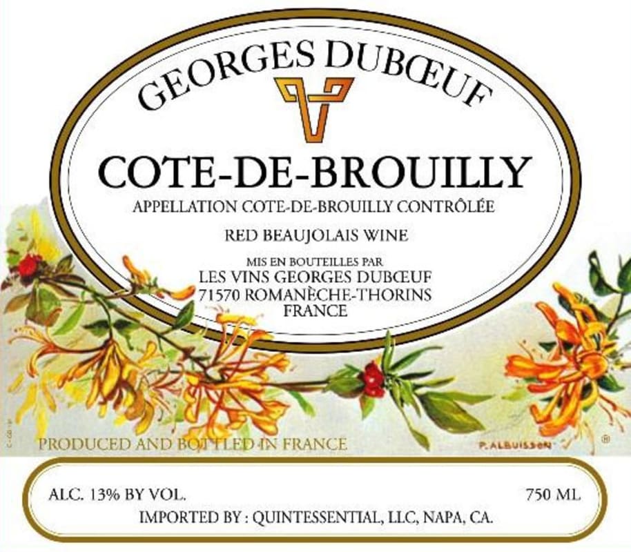 Duboeuf Beaujolais Cote de Brouilly 2015 Front Label