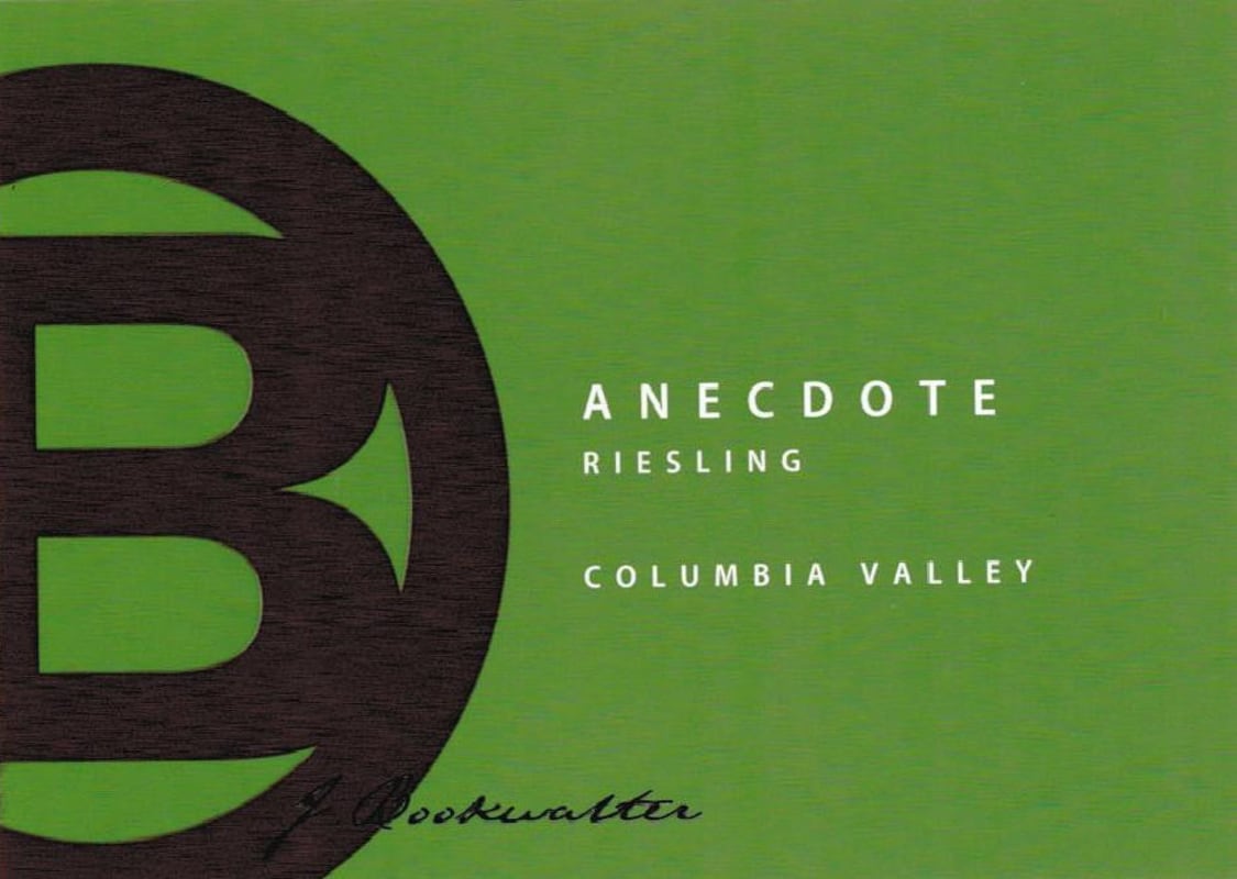 J. Bookwalter Anecdote Riesling 2015 Front Label
