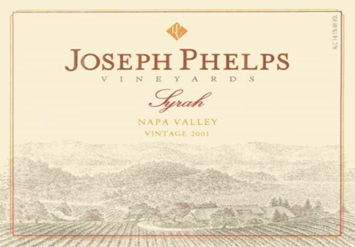Joseph Phelps Syrah* 2001 Front Label