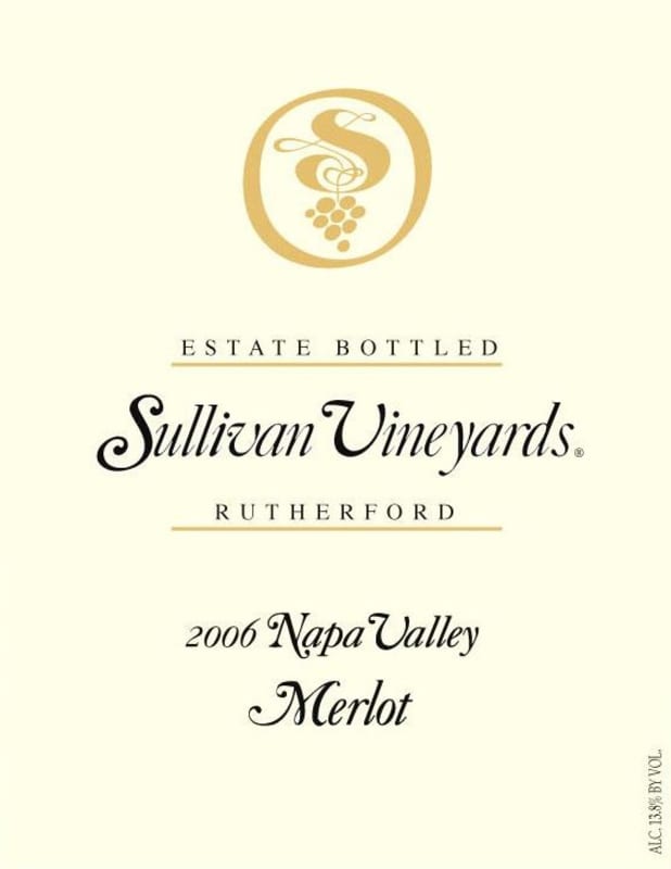 Sullivan Rutherford Estate Merlot 2006 Front Label