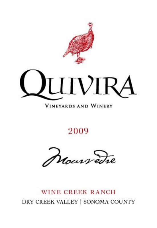 Quivira Wine Creek Ranch Mourvedre 2009 Front Label