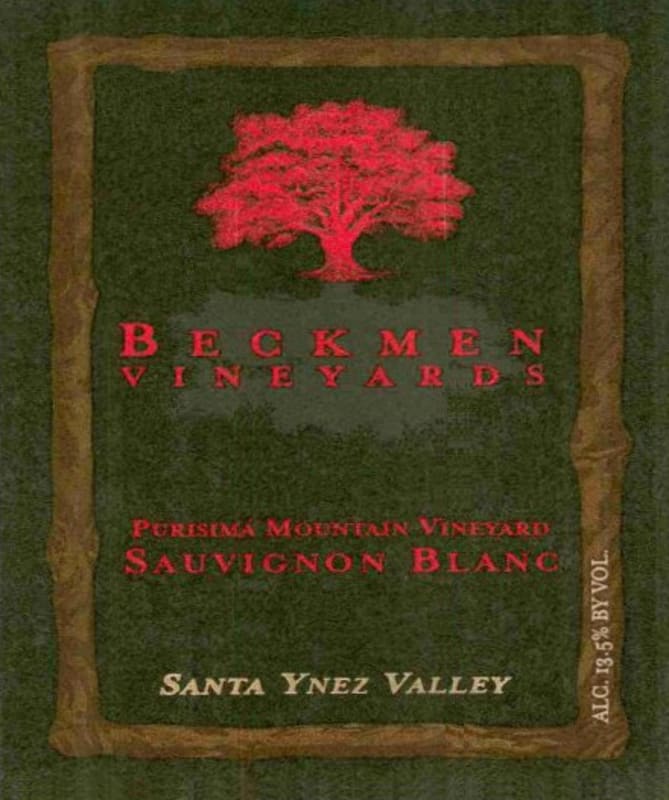 Beckmen Purisima Mountain Vineyard Sauvignon Blanc 2001 Front Label