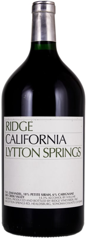 Ridge Lytton Springs Red Blend 2008 Front Bottle Shot
