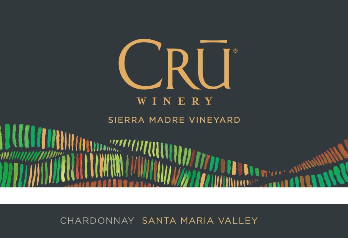 CRU Winery Sierra Madre Vineyard Chardonnay 2018 Front Label