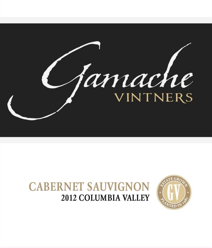 Gamache Vintners Estate Cabernet Sauvignon 2012 Front Label