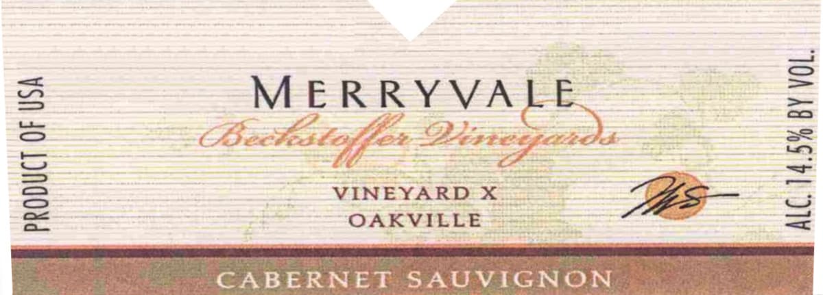 Merryvale Beckstoffer Vineyard X Cabernet Sauvignon 2004 Front Label