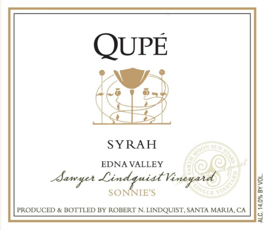 Qupe Sawyer Lindquist Vineyard Sonnie's Syrah 2012 Front Label
