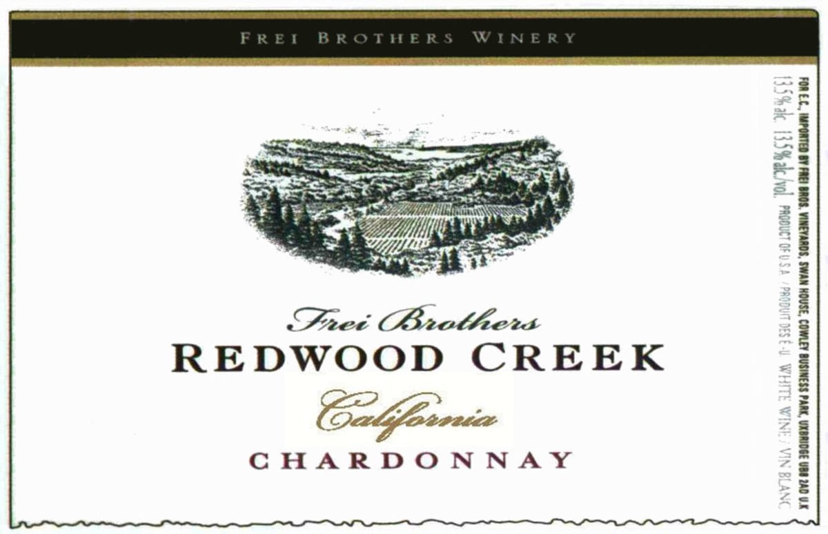 Redwood Creek Chardonnay 2002 Front Label