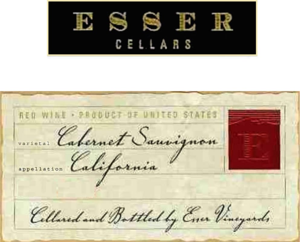 Esser Vineyards Cabernet Sauvignon 2004 Front Label