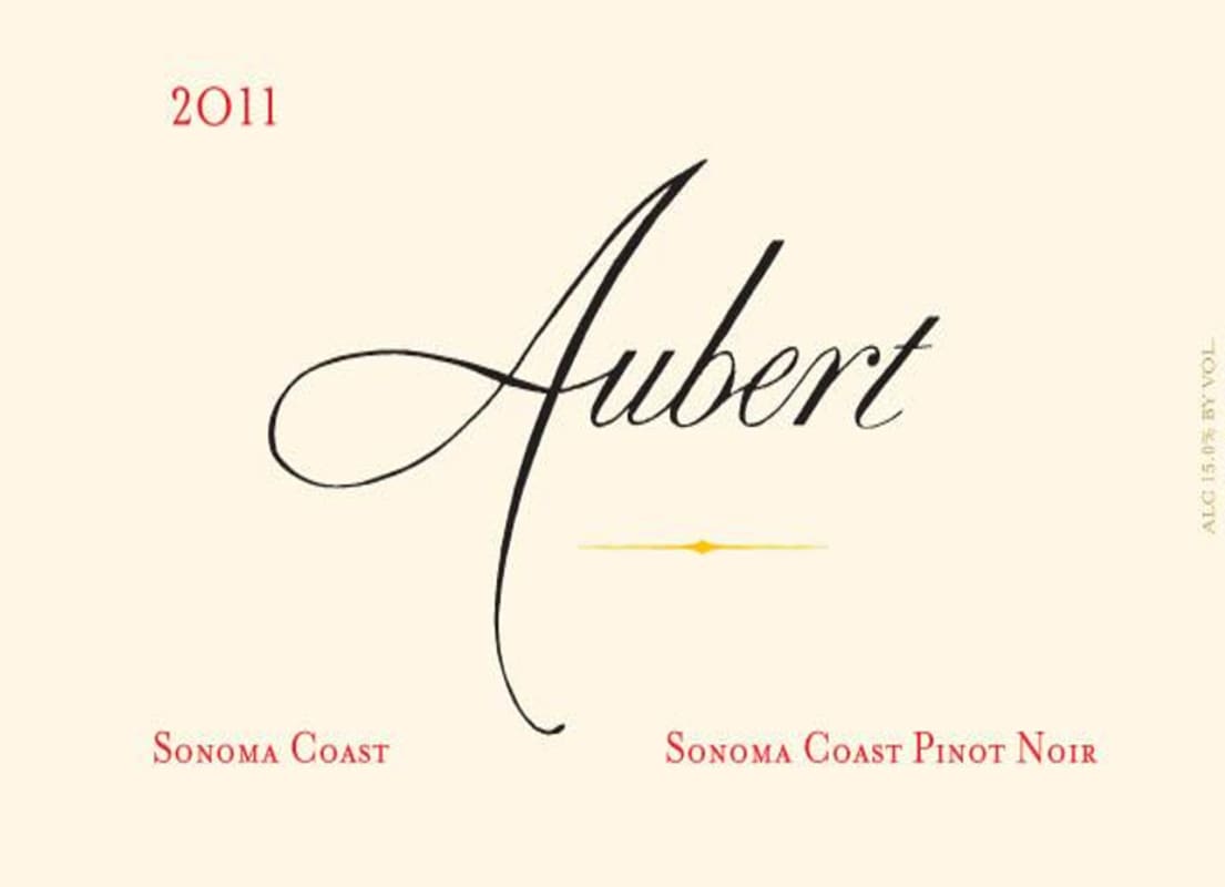 Aubert Sonoma Coast Pinot Noir 2011 Front Label