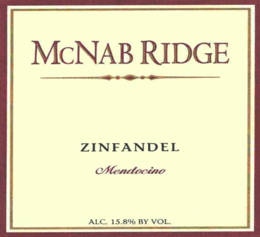 McNab Ridge Winery Zinfandel 2007 Front Label