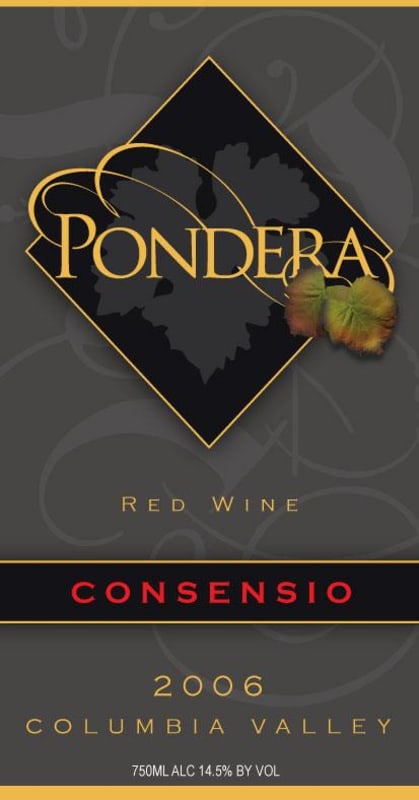 Pondera Winery Consensio 2006 Front Label