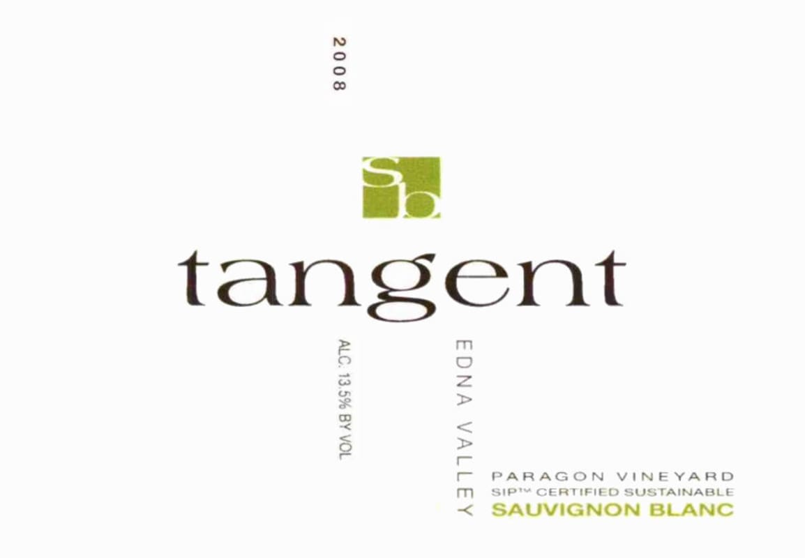 Tangent Edna Valley Sauvignon Blanc 2008 Front Label