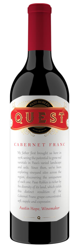 Quest Cabernet Franc Blend 2023 Front Bottle Shot