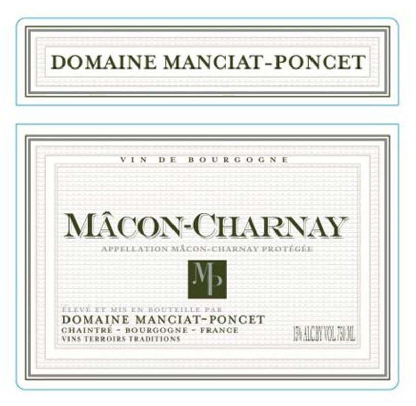 Domaine Manciat-Poncet Macon Charnay Chardonnay 2015 Front Label