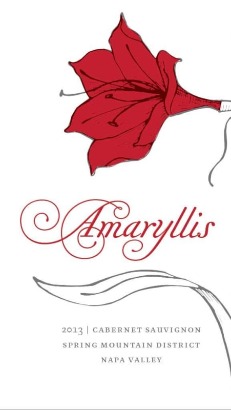 Bougetz Cellars Amaryllis Cabernet Sauvignon 2013 Front Label
