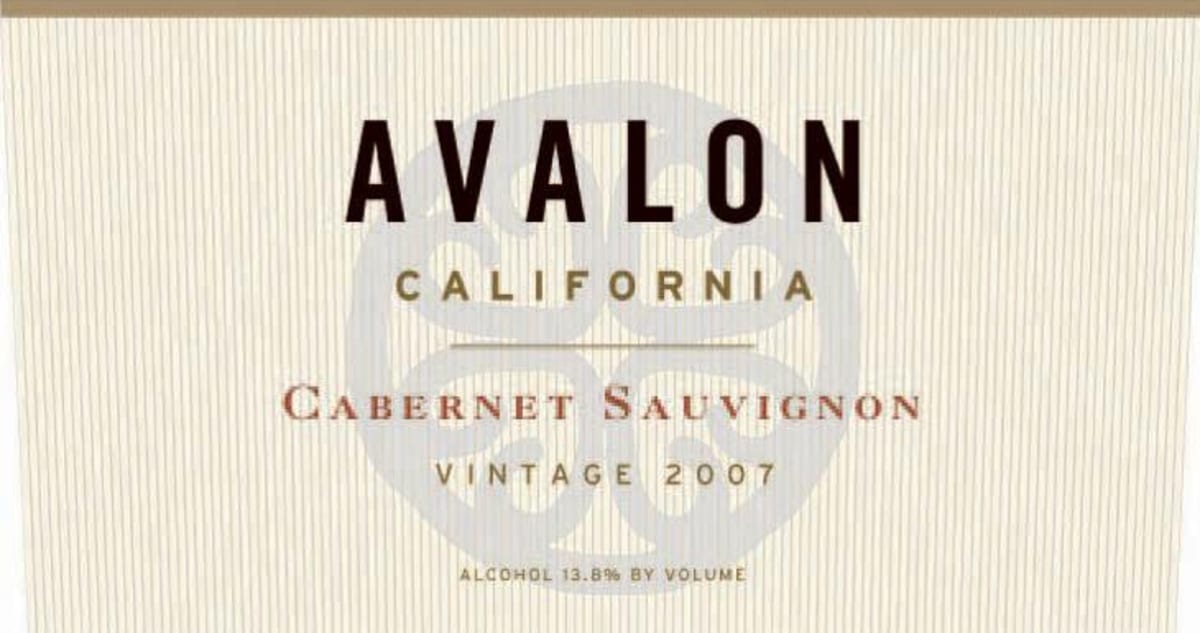 Avalon California Cabernet Sauvignon 2007 Front Label