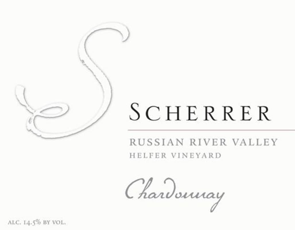 Scherrer Winery Helfer Vineyard Chardonnay 2010 Front Label