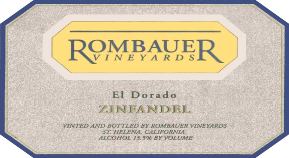 Rombauer El Dorado Zinfandel 2001 Front Label