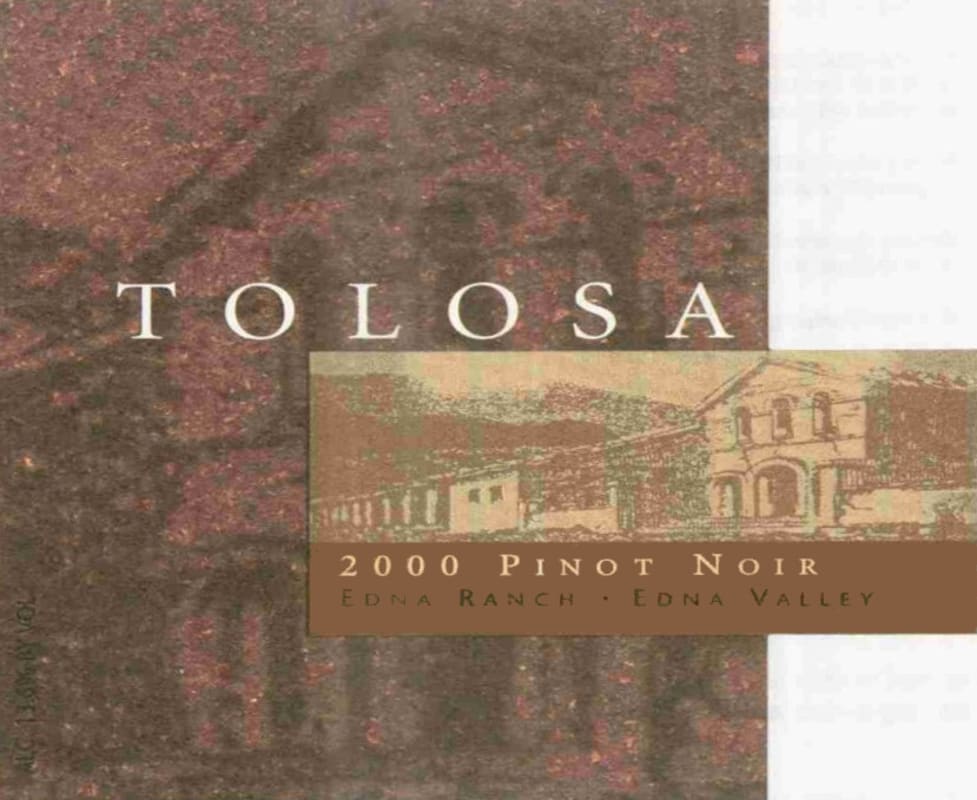 Tolosa Winery Estate Pinot Noir 2000 Front Label