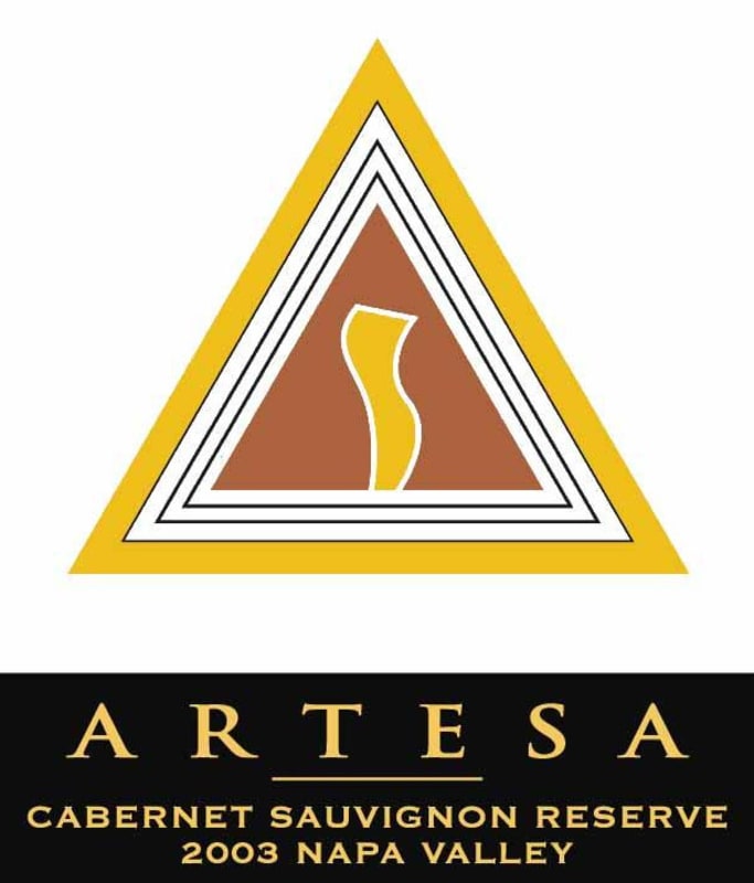 Artesa Reserve Cabernet Sauvignon 2003 Front Label