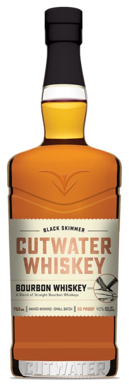 Cutwater Black Skimmer Straight Bourbon Whiskey Front Bottle Shot