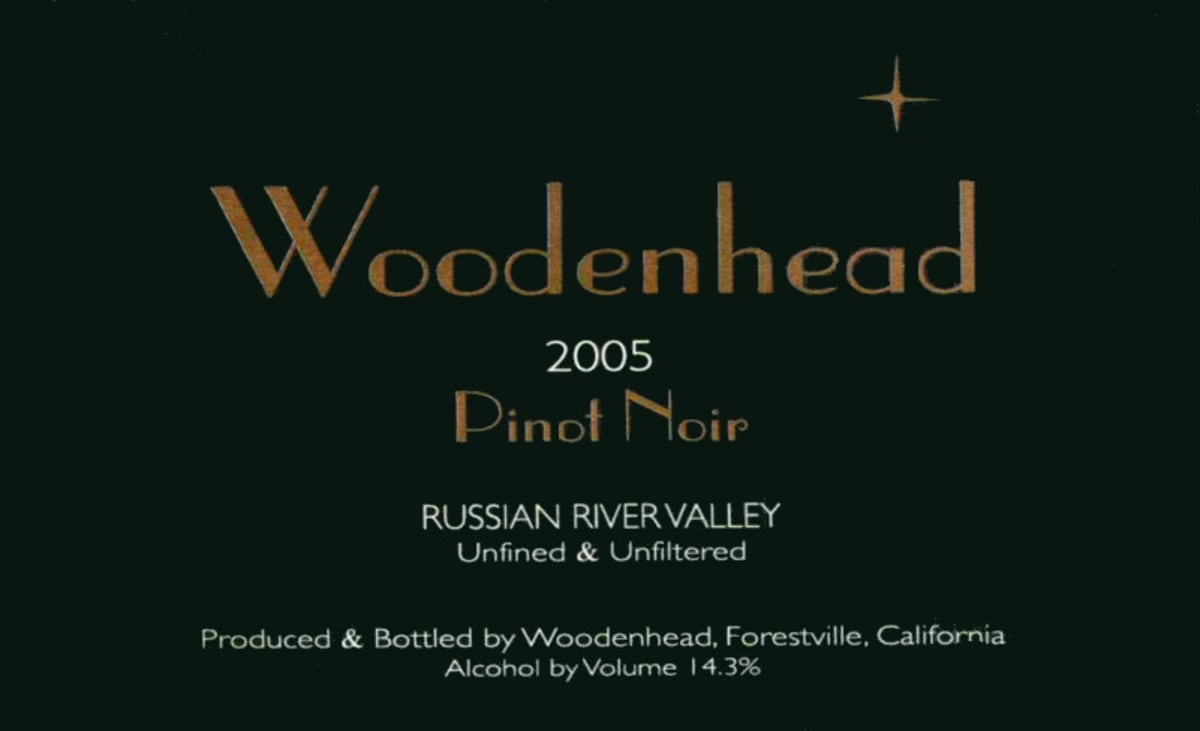 Woodenhead Pinot Noir 2005 Front Label