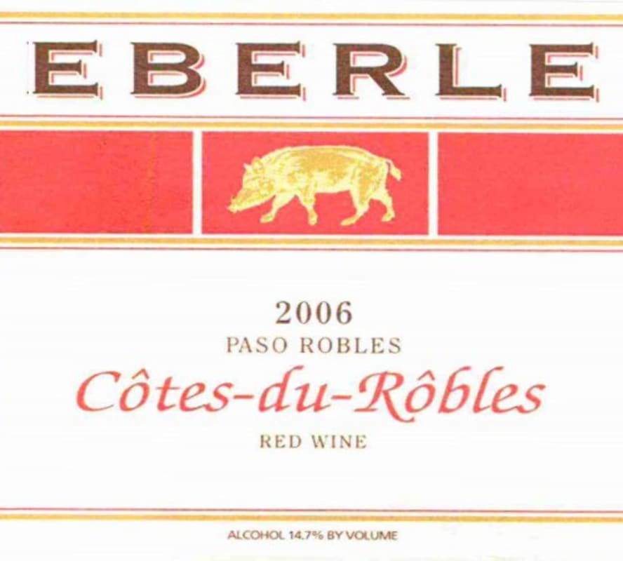 Eberle Cotes-du-Robles Rouge 2006 Front Label