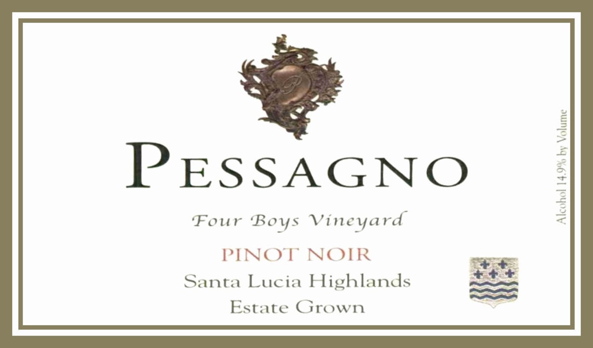 Pessagno Winery Four Boys Pinot Noir 2007 Front Label