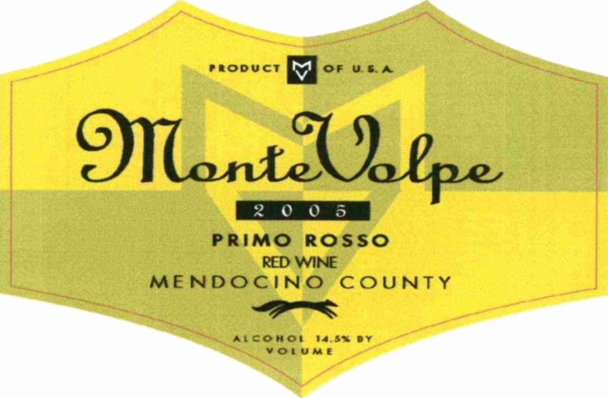 Graziano Monte Volpe Primo Rosso 2005 Front Label