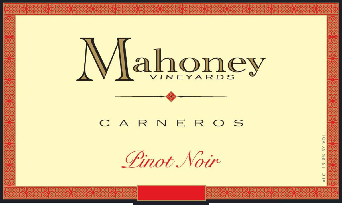 Carneros Wine Company Mahoney Vineyards Pinot Noir 2008 Front Label