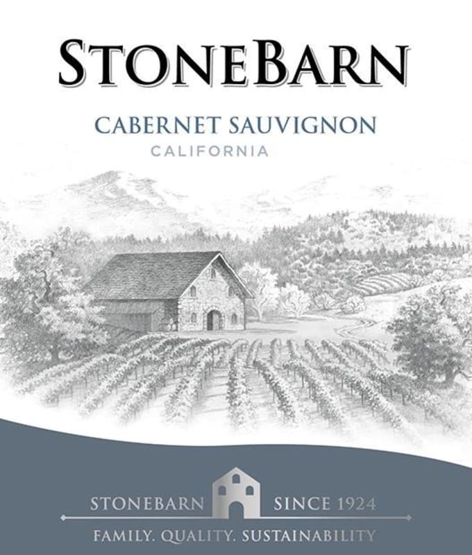 Delicato Stone Barn Vineyards Cabernet Sauvignon 2015 Front Label