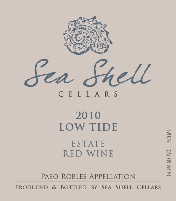 Seashell Cellars Low Tide 2010 Front Label