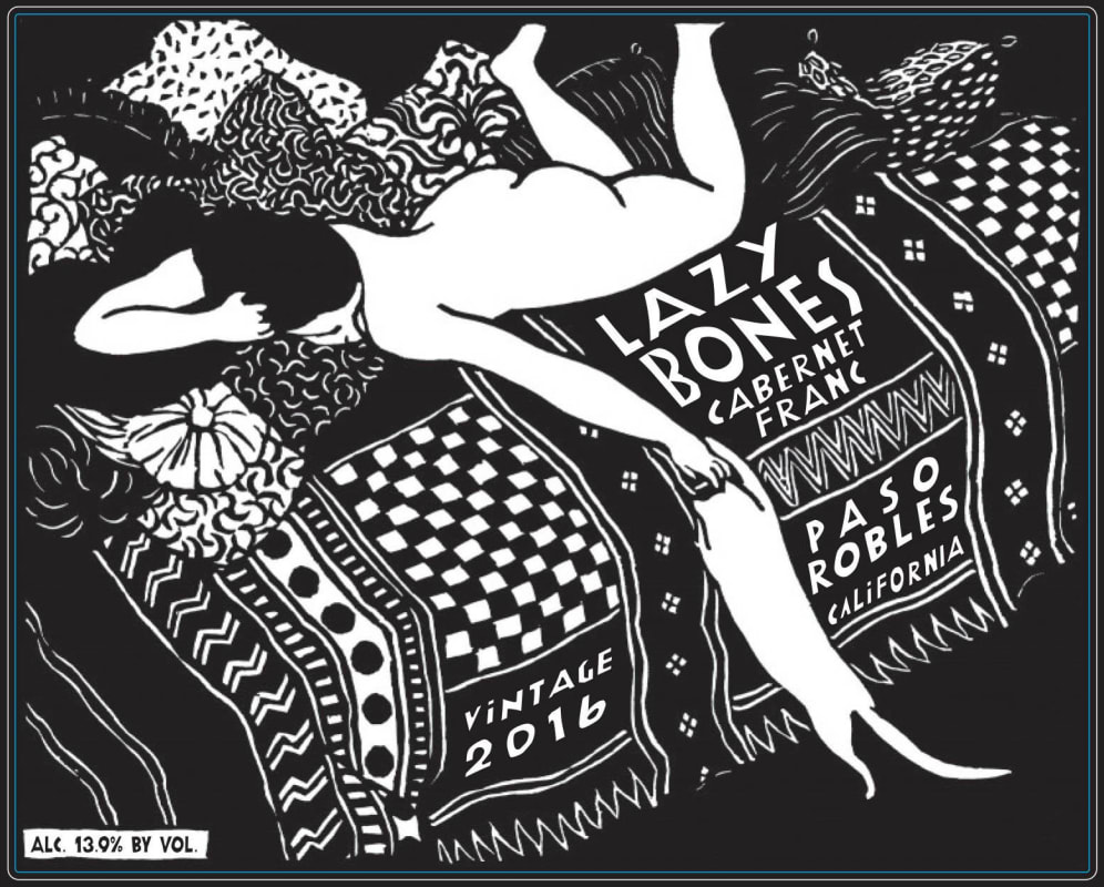 Lazy Bones Cabernet Franc 2016 Front Label
