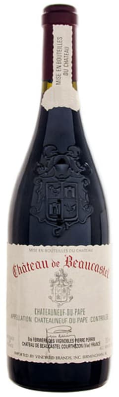 Chateau de Beaucastel Chateauneuf-du-Pape (stained label) 2001 Front Bottle Shot