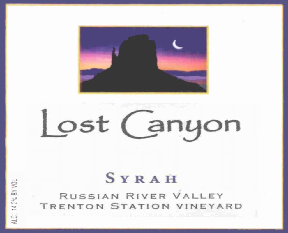 Lost Canyon Winery Trenton Station Vineyard Syrah 2004 Front Label